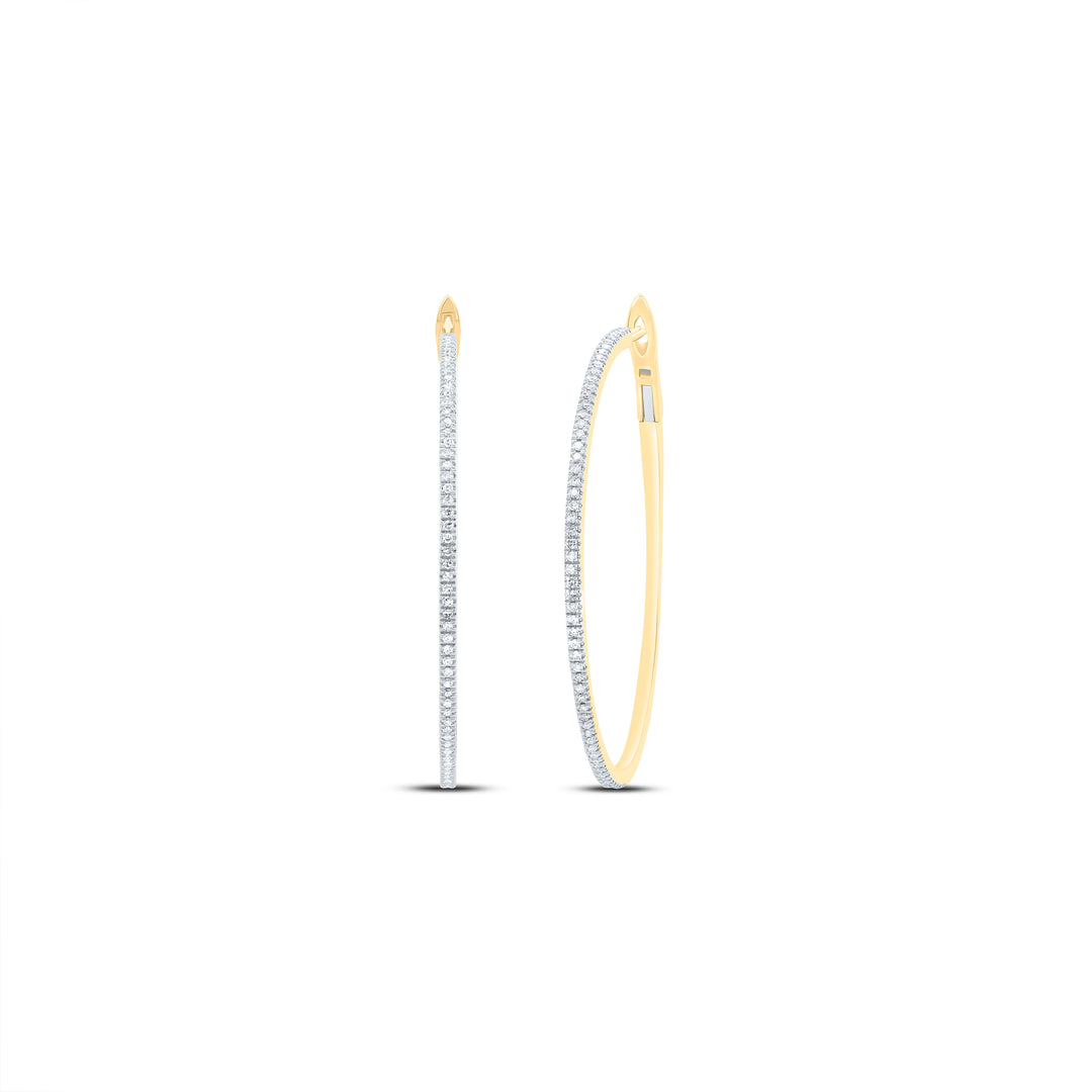 1/2CTW-DIA NK FASHION HOOP EARRING Daisy Joyeria