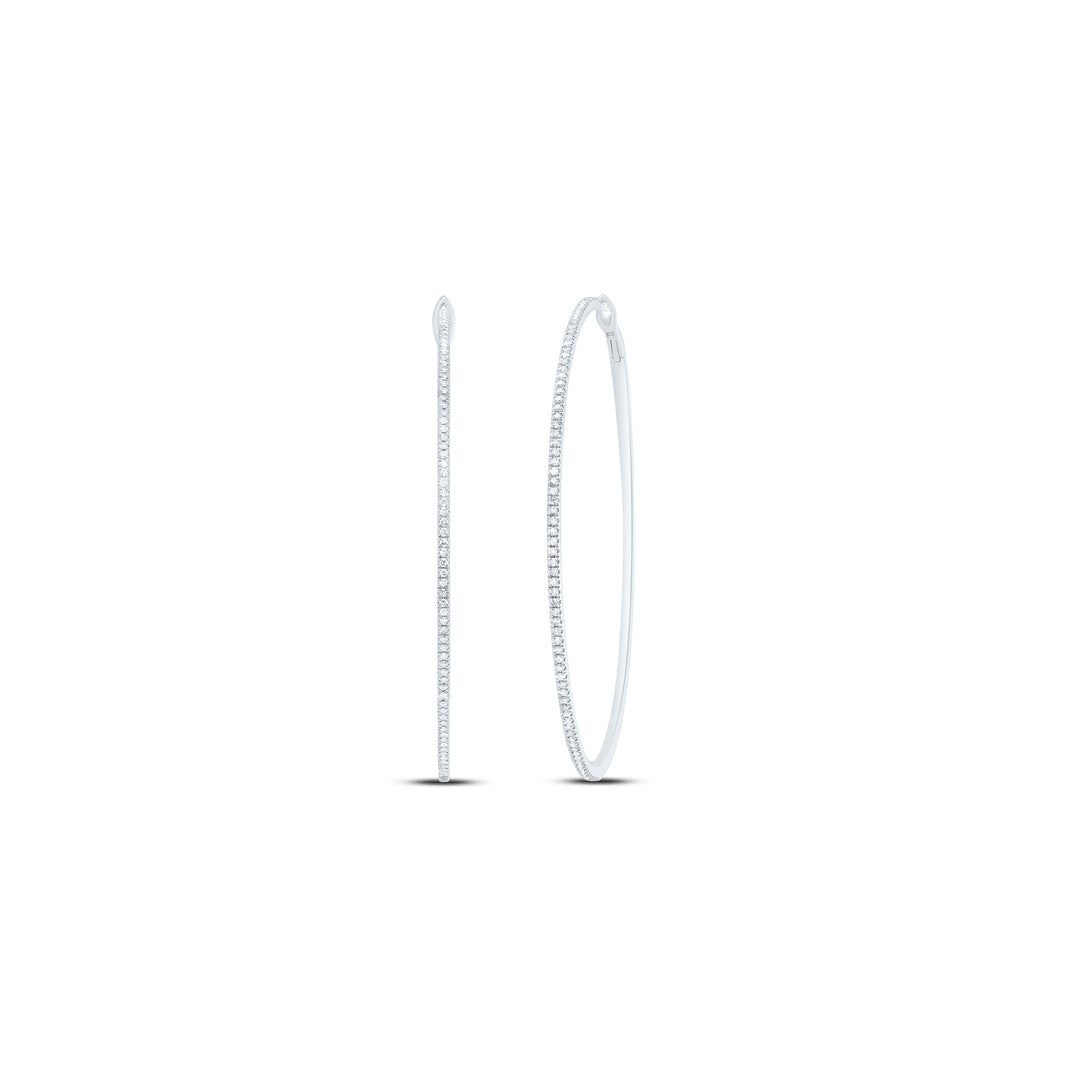 3/4CTW-DIA NK FASHION HOOP EARRING Daisy Joyeria