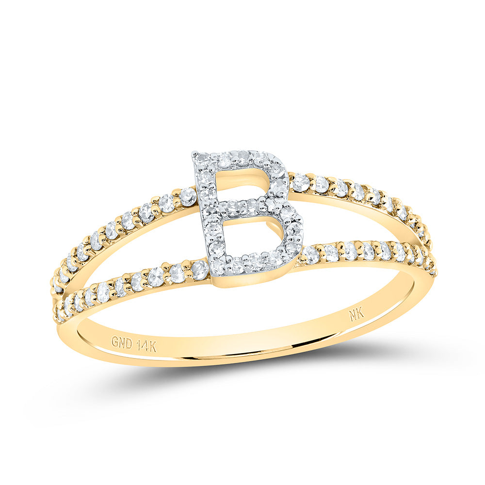 1/5CTW-DIA NK GIFT INITIAL "B" LADIES RING 7 Daisy Joyeria