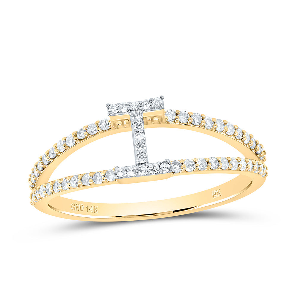 1/4CTW-DIA NK GIFT INITIAL "I" LADIES RING 7 Daisy Joyeria