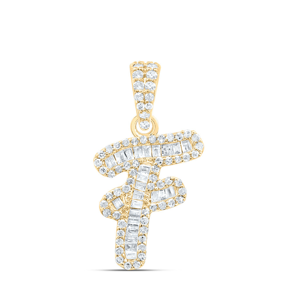 1/3CTW-DIA P1 GIFT INITIAL "F" PENDANT Daisy Joyeria