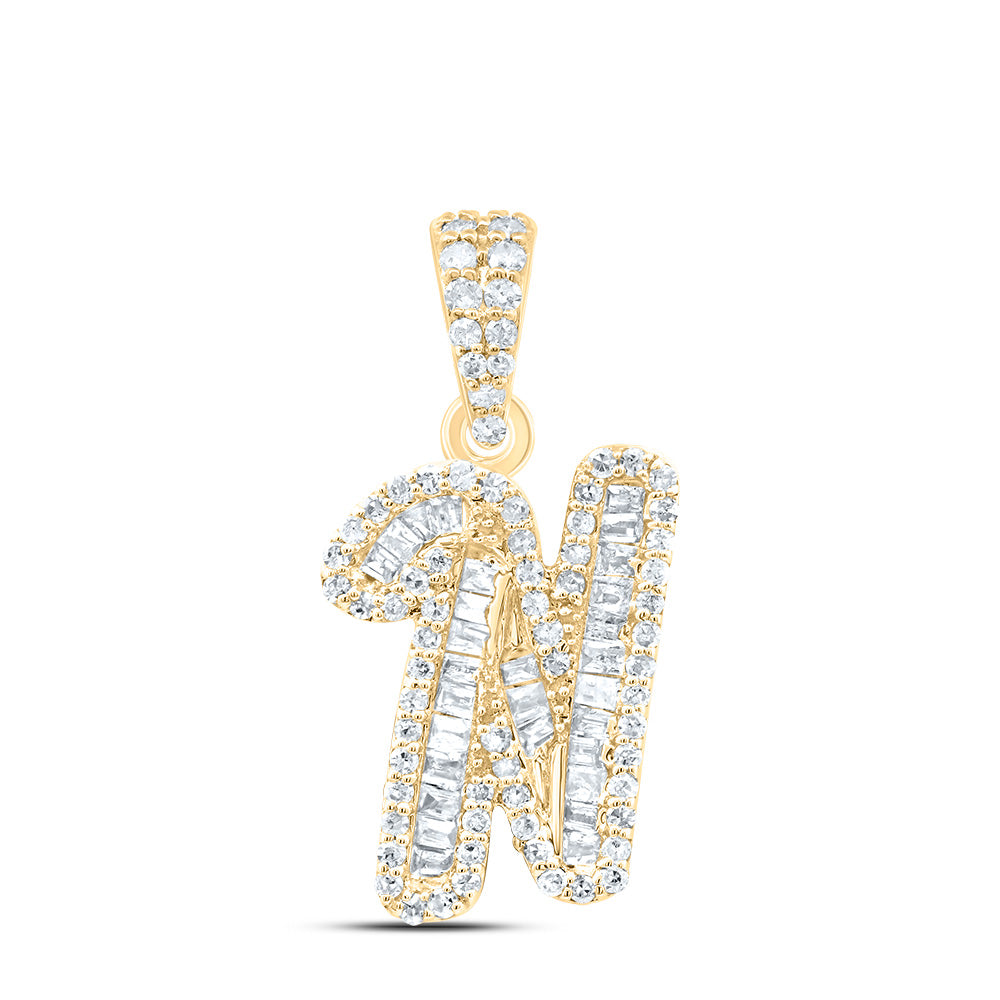 1/3CTW-DIA P1 GIFT INITIAL "N" PENDANT Daisy Joyeria