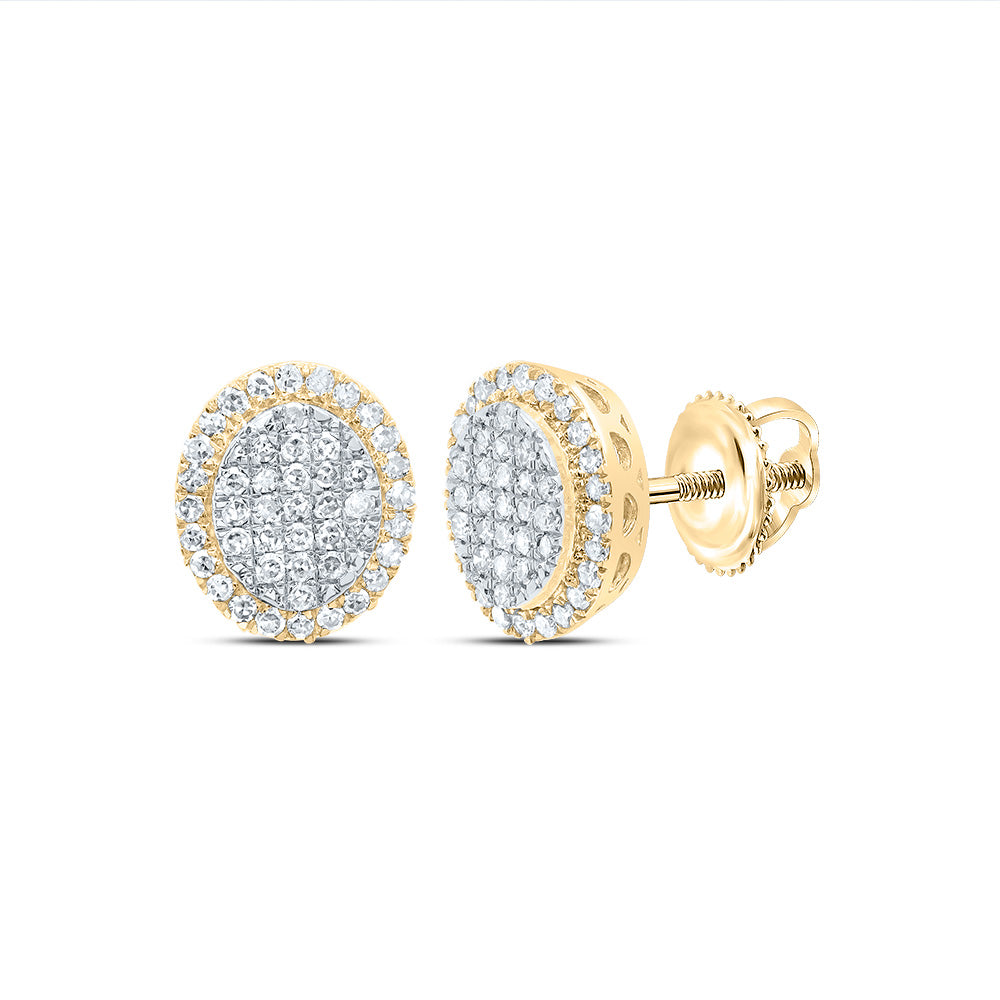 1/3CTW-DIA NK FASHION OVAL STUD EARRING Daisy Joyeria