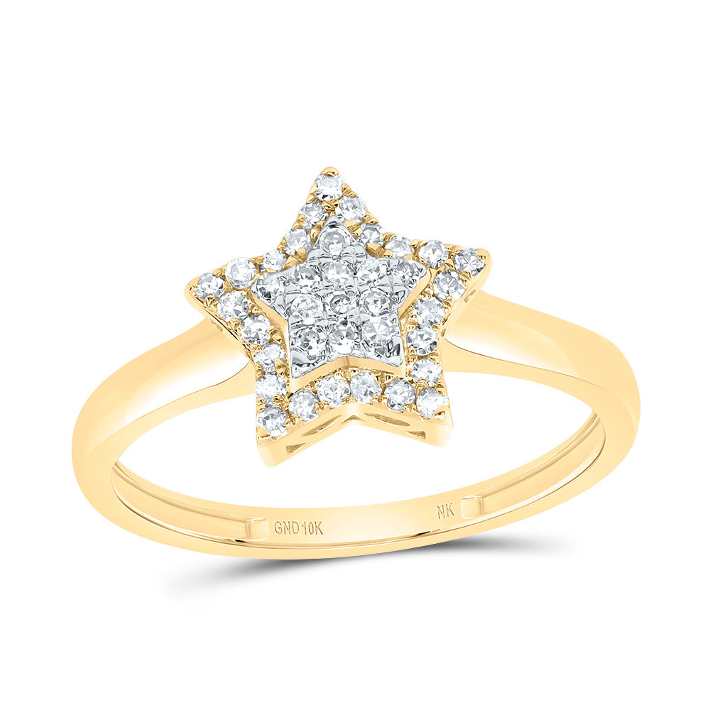 1/5CTW-DIA NK FASHION STAR RING 7 Daisy Joyeria