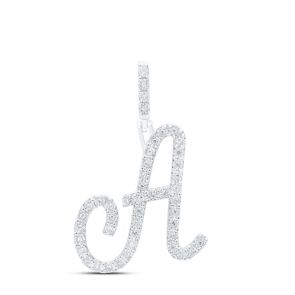 1/5CTW-DIA P1 GIFT INITIAL "A" PENDANT Daisy Joyeria