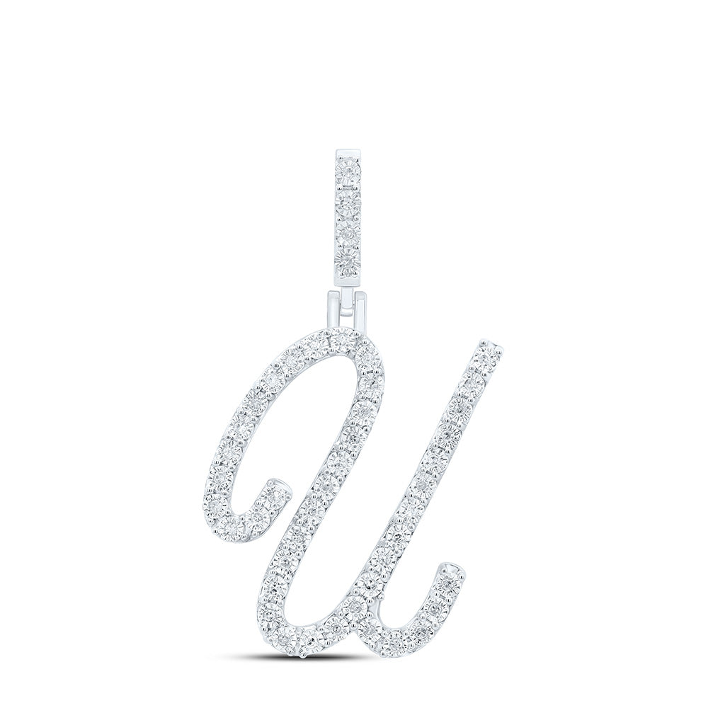 1/5CTW-DIA P1 GIFT INITIAL "U" PENDANT Daisy Joyeria