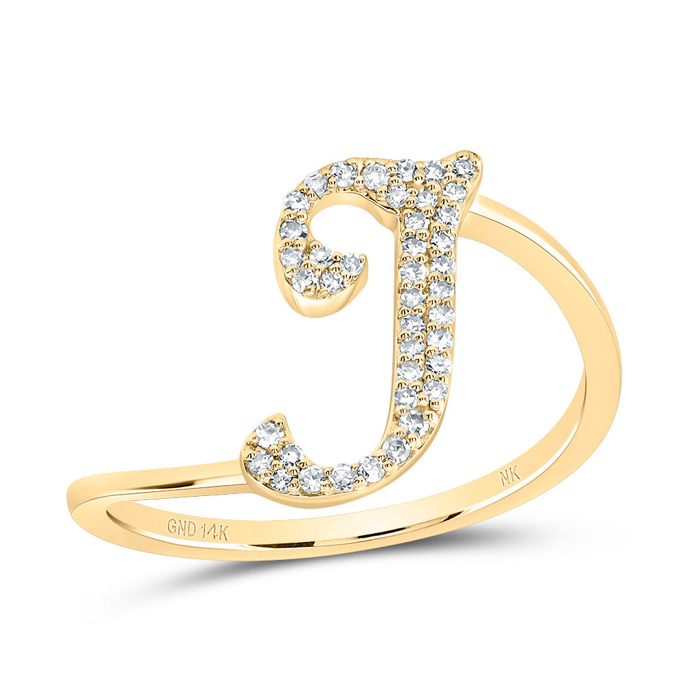 1/8CTW-DIA NK GIFT INITIAL "I" RING 7 Daisy Joyeria