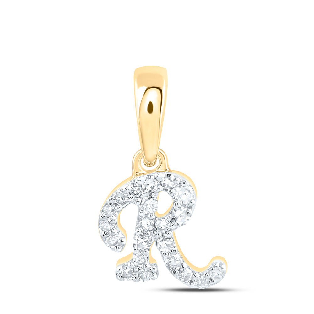 1/12CTW-DIA CN GIFT INITIAL "R" PENDANT Daisy Joyeria