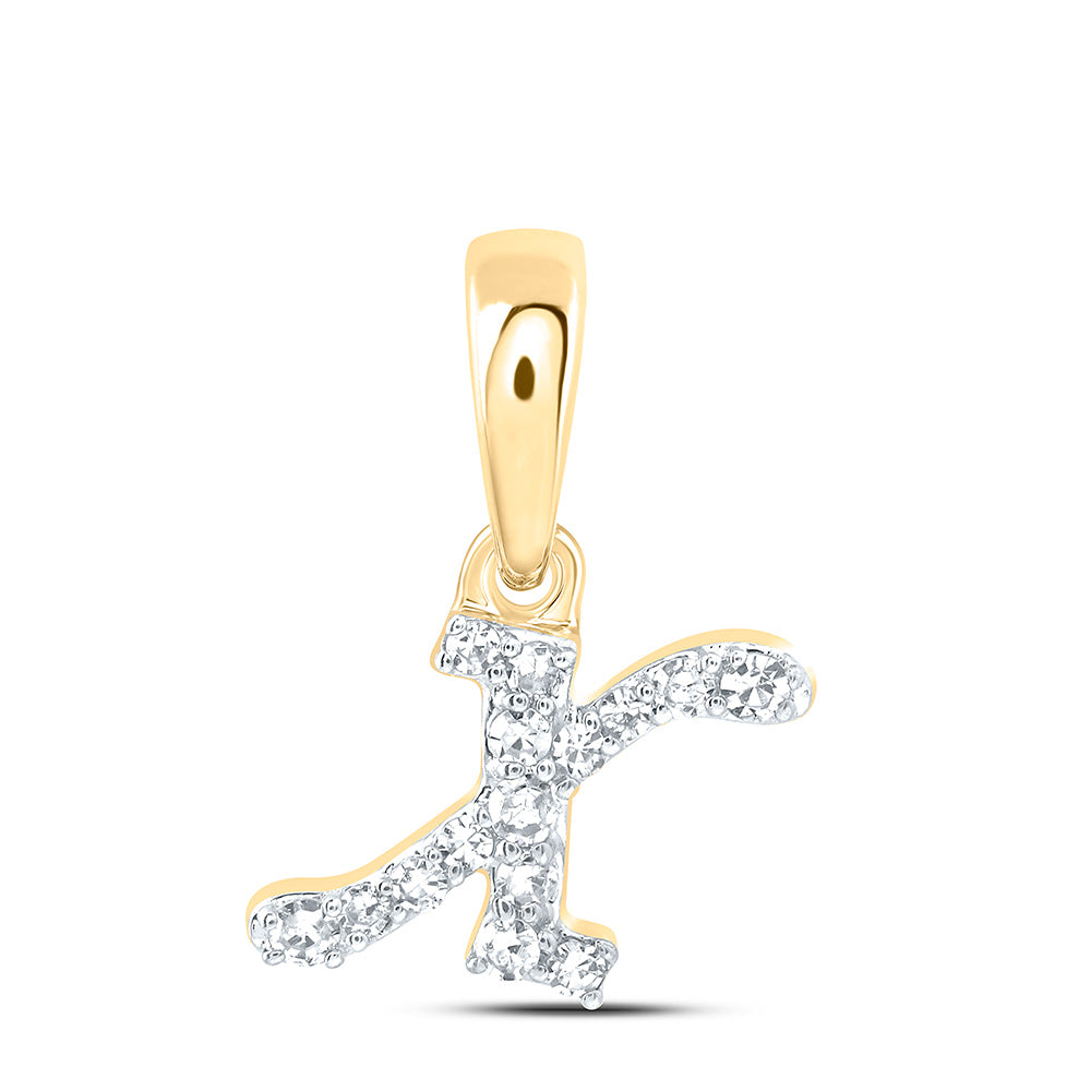 1/20CTW-DIA CN GIFT INITIAL "X" PENDANT Daisy Joyeria