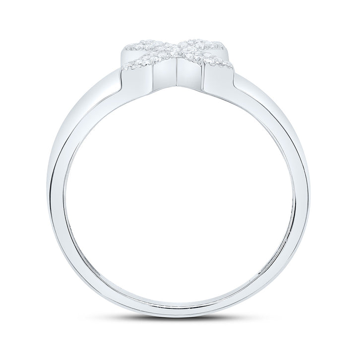 1/12CTW-NAT DIA P1 GIFT INITIAL "X" LADIES RING Daisy Joyeria