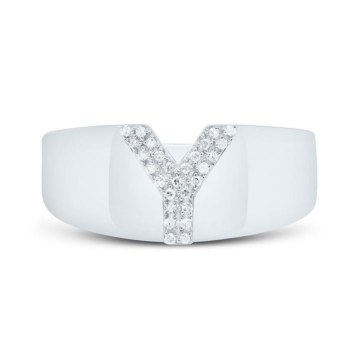 1/20CTW-NAT DIA P1 GIFT INITIAL "Y" LADIES RING Daisy Joyeria