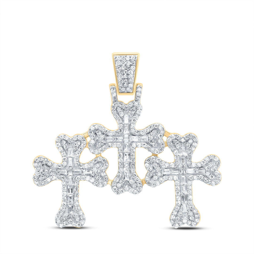 3/4CTW-NAT DIA NK GIFT CROSS PENDANT Daisy Joyeria