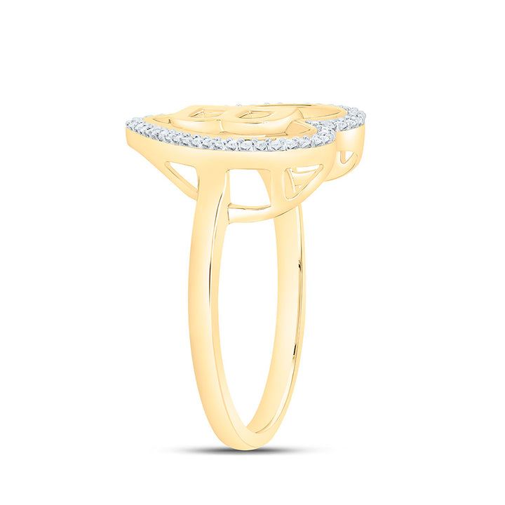 1/10CTW-NAT DIA P1 GIFT INITIAL "B" LADIES HEART RING Daisy Joyeria