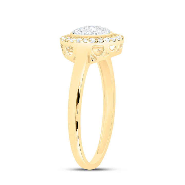 1/4CTW-NAT DIA NK FASHION ROUND RING Daisy Joyeria