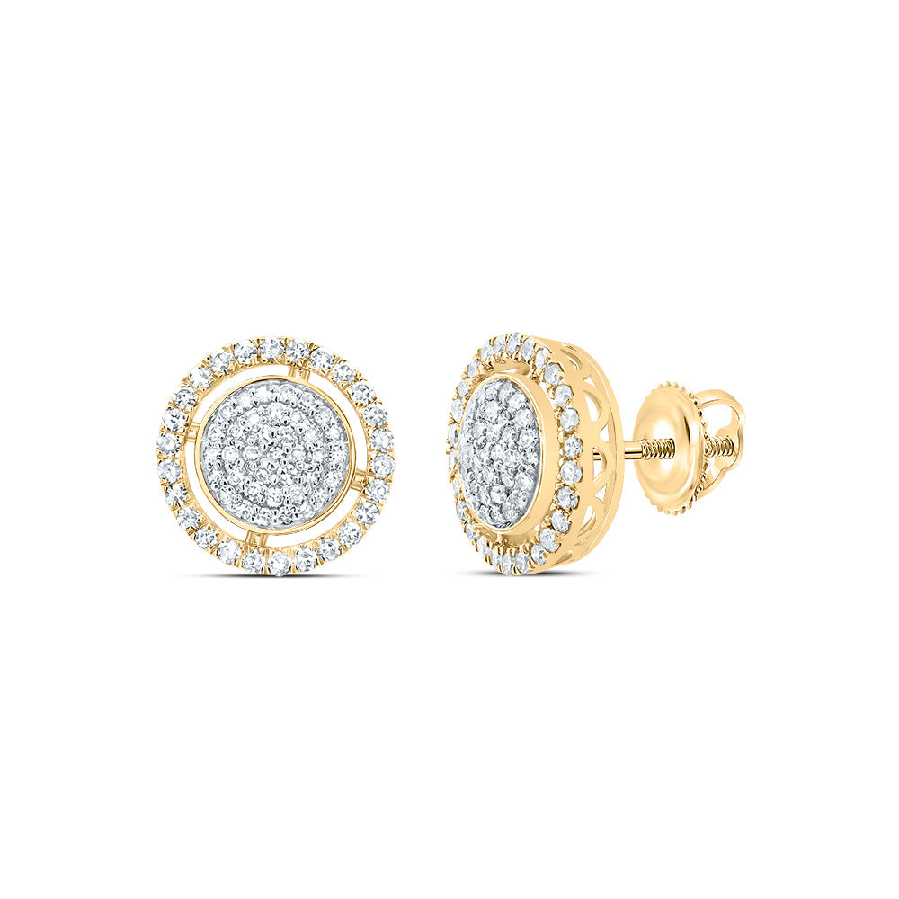 1/2CTW-NAT DIA NK FASHION ROUND EARRING Daisy Joyeria