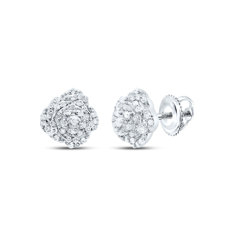 1/5CTW-NAT DIA P1 GIFT ROSE EARRING Daisy Joyeria