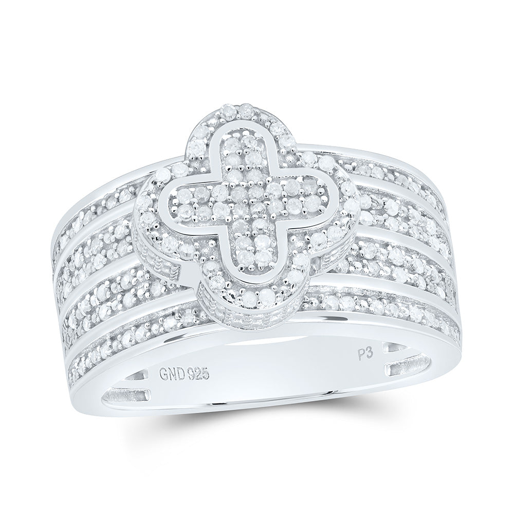 1/2CTW-NAT DIA P3 GIFT CLOVER RING Daisy Joyeria