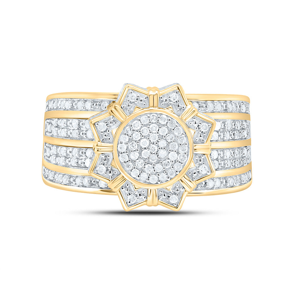 1/2CTW-NAT DIA P3 GIFT FLOWER RING Daisy Joyeria