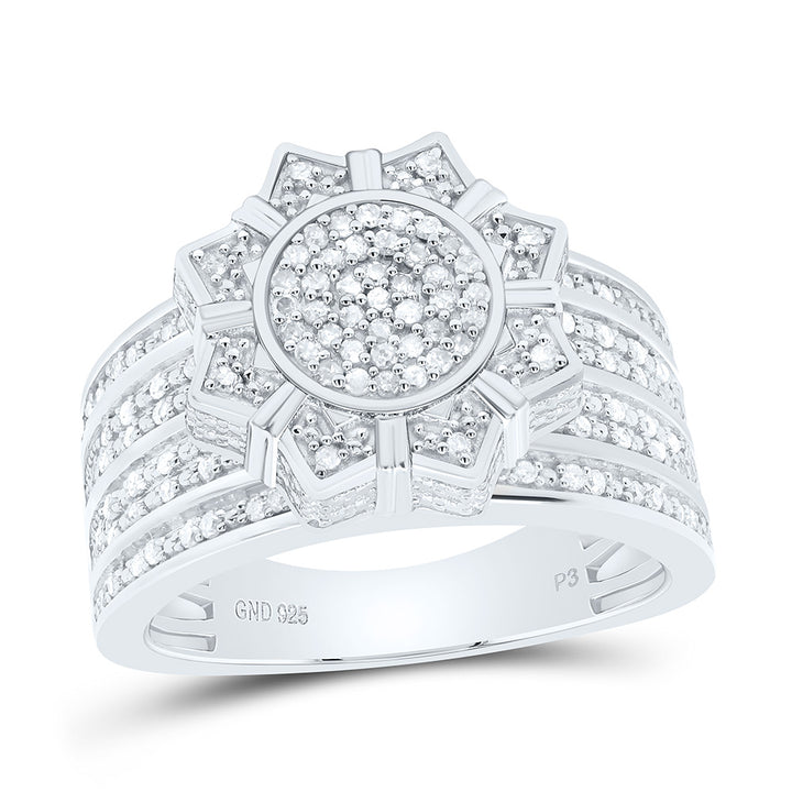 1/2CTW-NAT DIA P3 GIFT FLOWER RING Daisy Joyeria