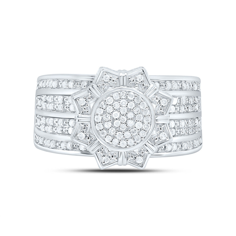1/2CTW-NAT DIA P3 GIFT FLOWER RING Daisy Joyeria