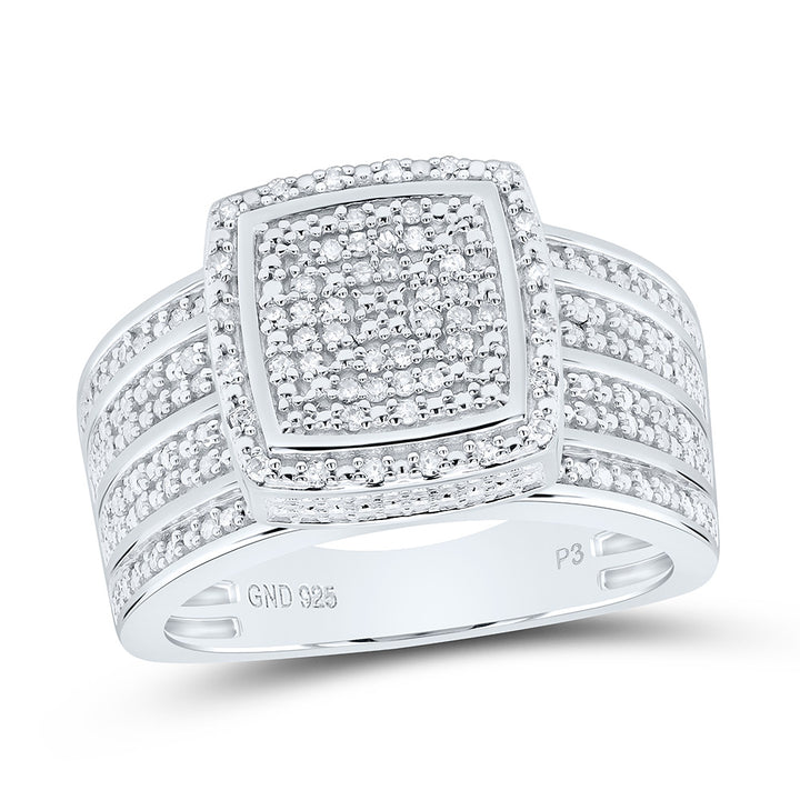 1/2CTW-NAT DIA P3 GIFT SQUARE RING Daisy Joyeria