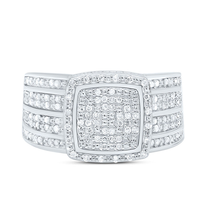 1/2CTW-NAT DIA P3 GIFT SQUARE RING Daisy Joyeria