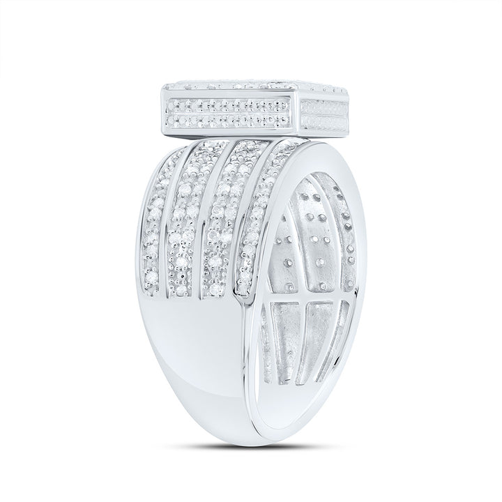 1/2CTW-NAT DIA P3 GIFT SQUARE RING Daisy Joyeria