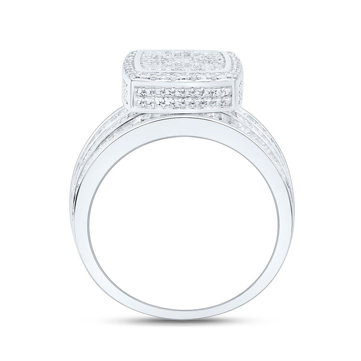 1/2CTW-NAT DIA P3 GIFT SQUARE RING Daisy Joyeria
