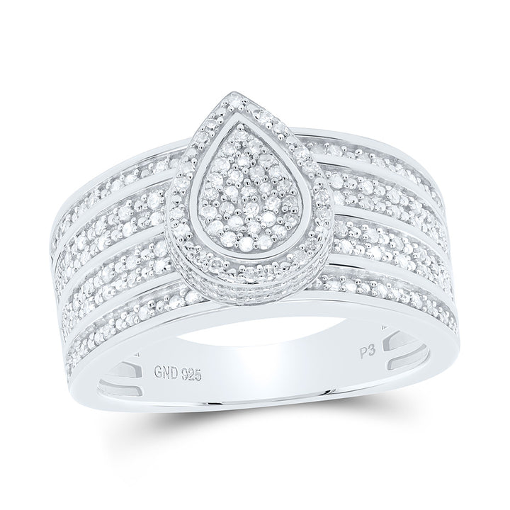 1/2CTW-NAT DIA P3 GIFT PEAR RING Daisy Joyeria