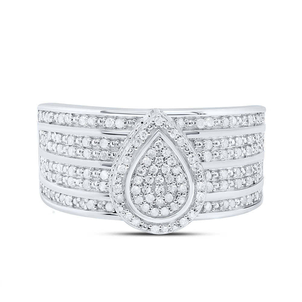 1/2CTW-NAT DIA P3 GIFT PEAR RING Daisy Joyeria