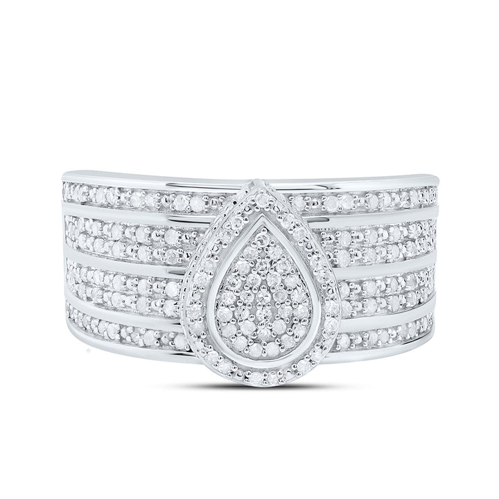1/2CTW-NAT DIA P3 GIFT PEAR RING Daisy Joyeria
