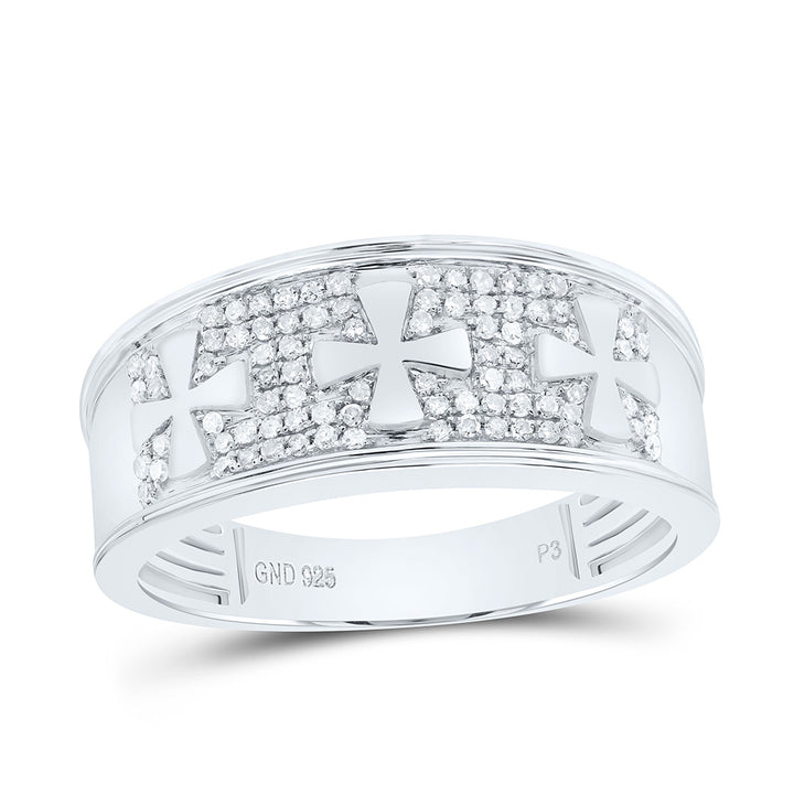 1/4CTW-NAT DIA P3 GIFT CROSS MENS BAND Daisy Joyeria