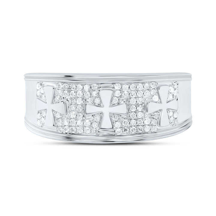 1/4CTW-NAT DIA P3 GIFT CROSS MENS BAND Daisy Joyeria