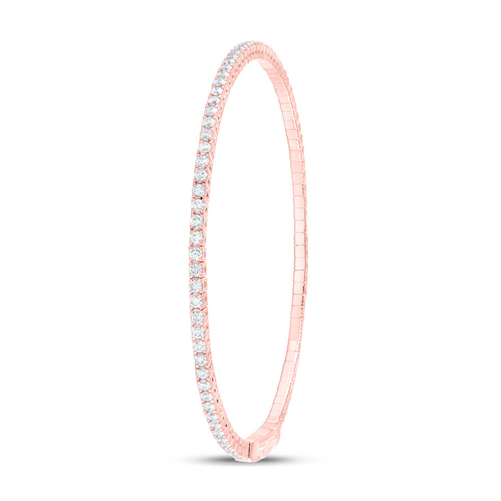 1 5/8CTW-NAT DIA ANA M FASHION FLEXIBLE BANGLE (60X50MM) Daisy Joyeria