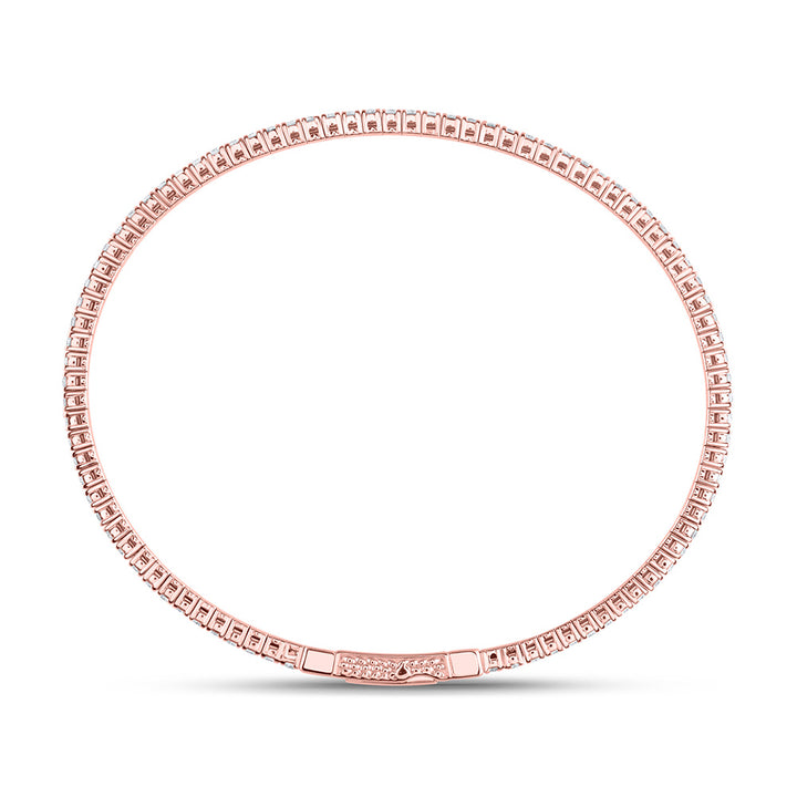 1 5/8CTW-NAT DIA ANA M FASHION FLEXIBLE BANGLE (60X50MM) Daisy Joyeria