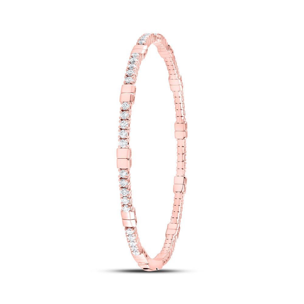 1 3/8CTW-NAT DIA ANA M FASHION FLEXIBLE BANGLE (60X50MM) Daisy Joyeria
