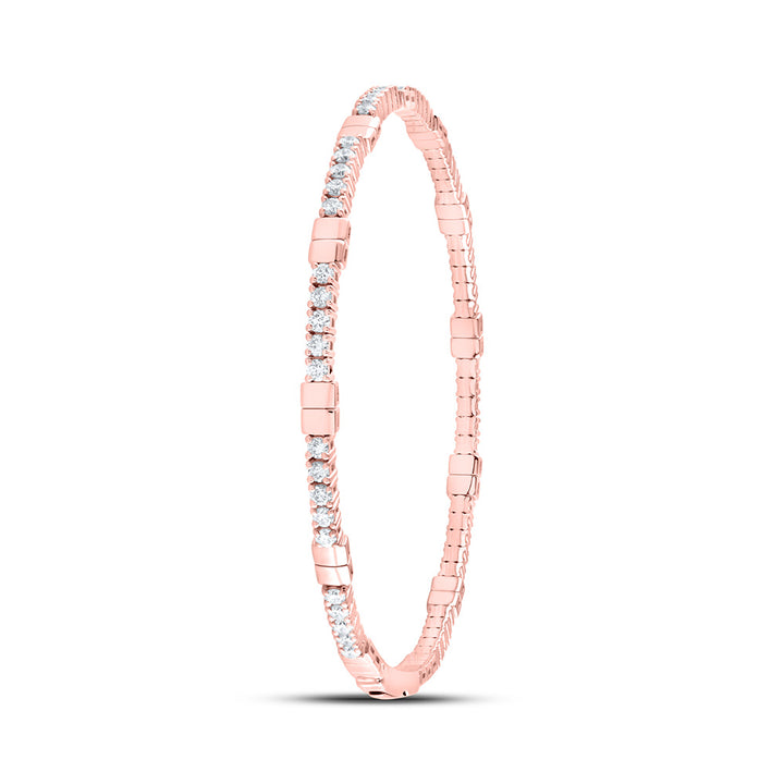 1 3/8CTW-NAT DIA ANA M FASHION FLEXIBLE BANGLE (60X50MM) Daisy Joyeria