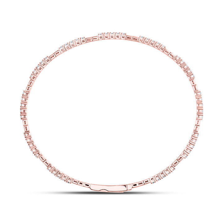 1 3/8CTW-NAT DIA ANA M FASHION FLEXIBLE BANGLE (60X50MM) Daisy Joyeria