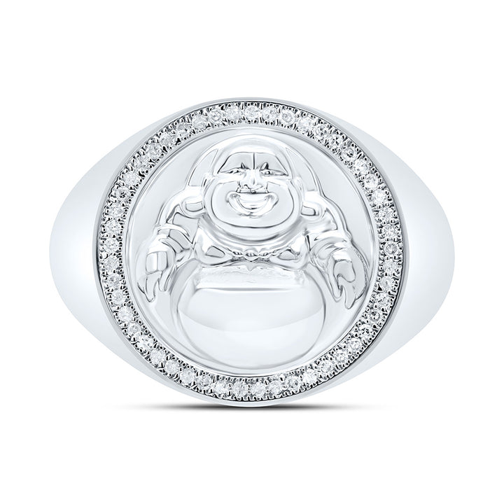 1/8CTW-NAT DIA P1 GIFT LAUGHING BUDDHA MENS RING Daisy Joyeria