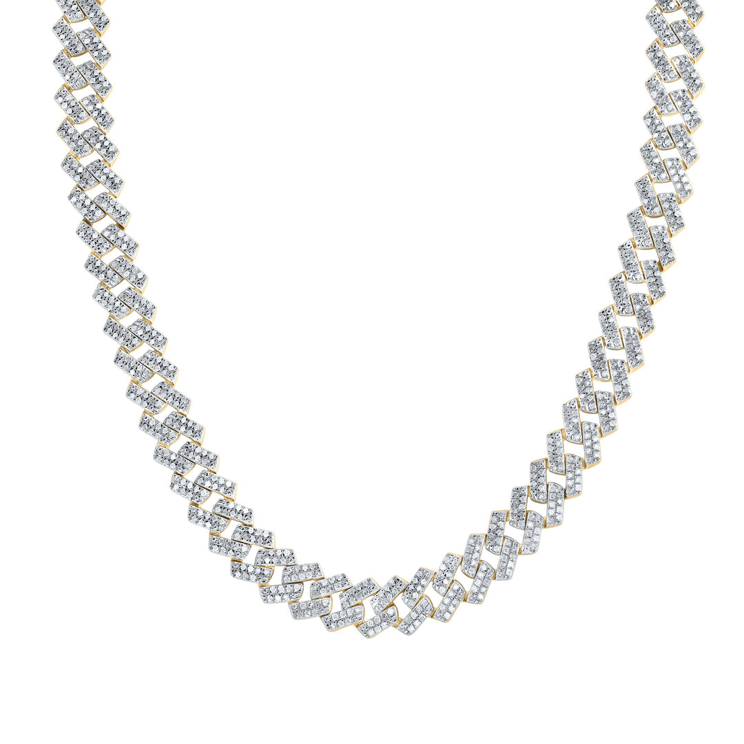 5 1/3CTW-NAT DIA P4 (11 MM) CUBAN CHAIN (20 INCH) Daisy Joyeria