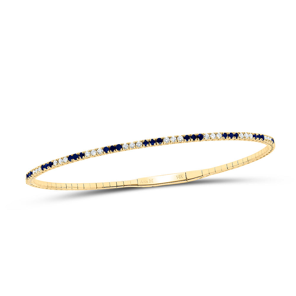3/8CTW-NAT DIA ANA M 1/2CTW RD-BS NAT GEM TENNIS BANGLE (60X50MM) Daisy Joyeria