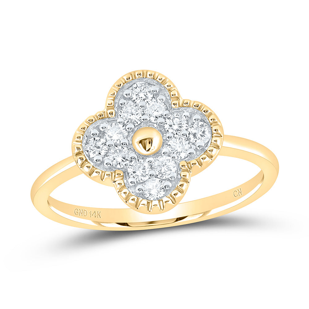 1/3CTW-NAT DIA CN GIFT CLOVER RING Daisy Joyeria