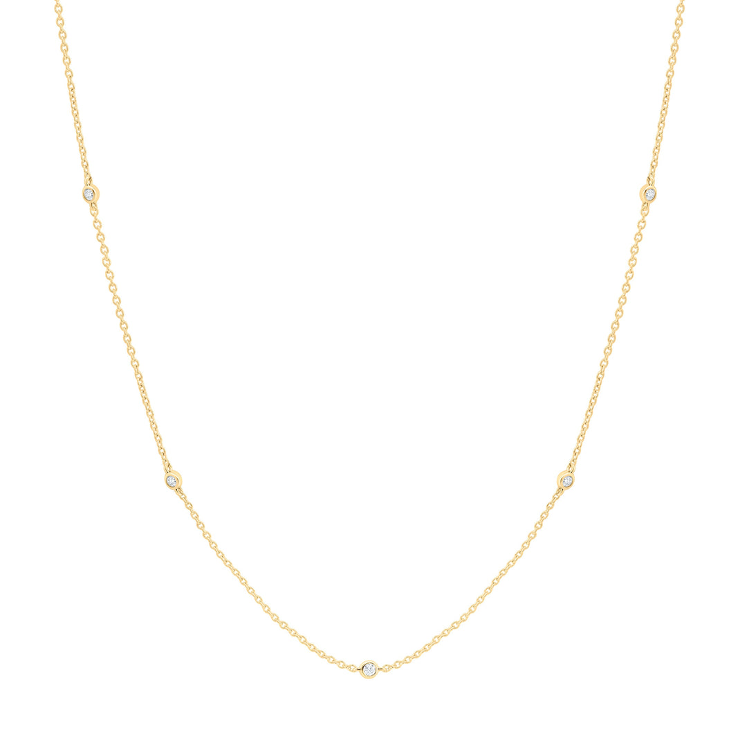 1/5CTW-NAT DIA CN FASHION STATION NECKLACE (18 INCH) Daisy Joyeria