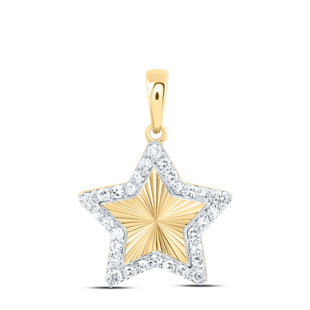 1/6CTW-NAT DIA NK GIFT STAR PENDANT Daisy Joyeria