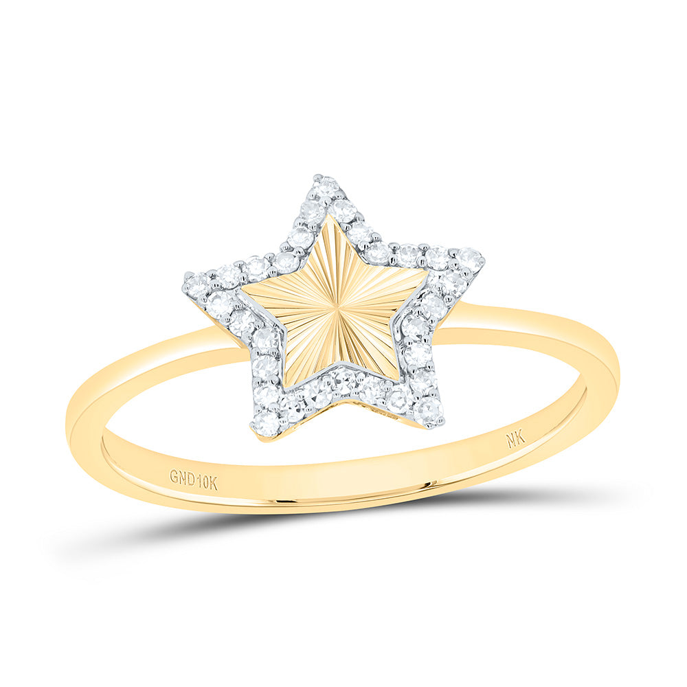 1/8CTW-NAT DIA NK GIFT STAR RING Daisy Joyeria