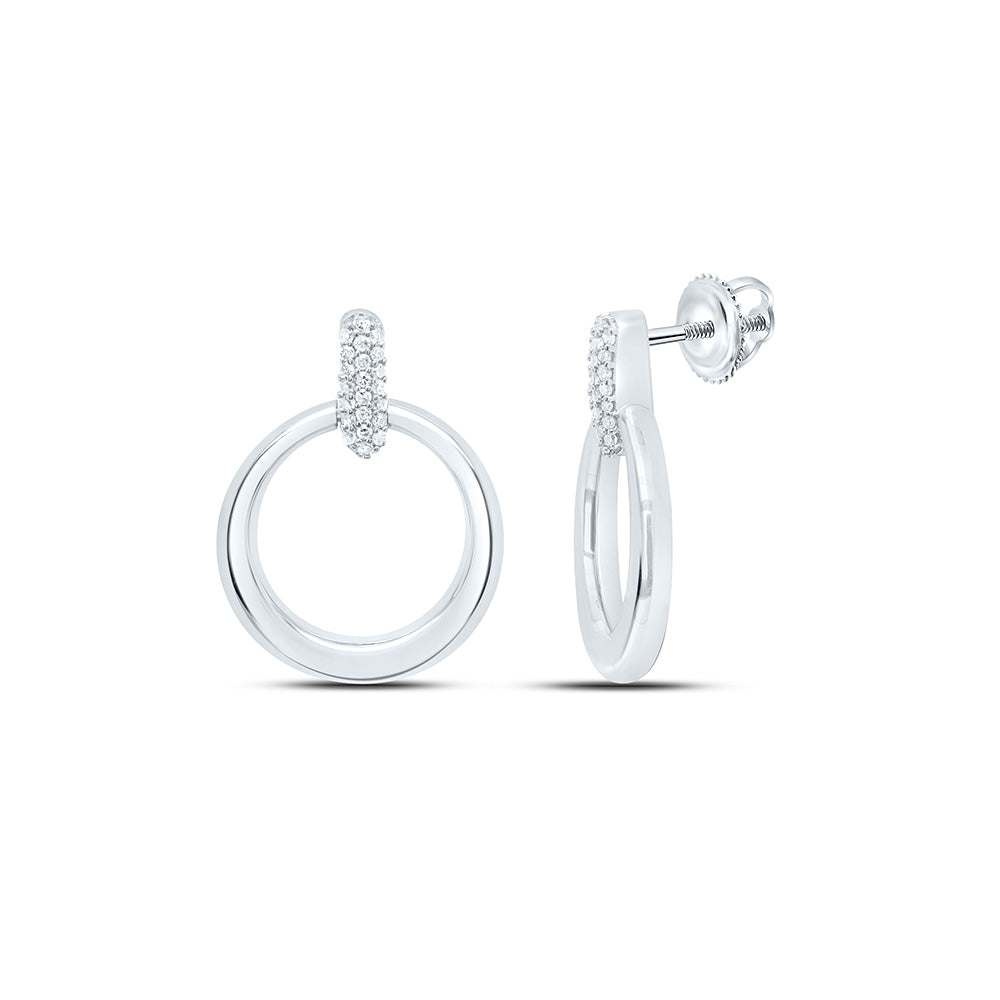 1/6CTW-NAT DIA P1 GIFT ROUND EARRING Daisy Joyeria