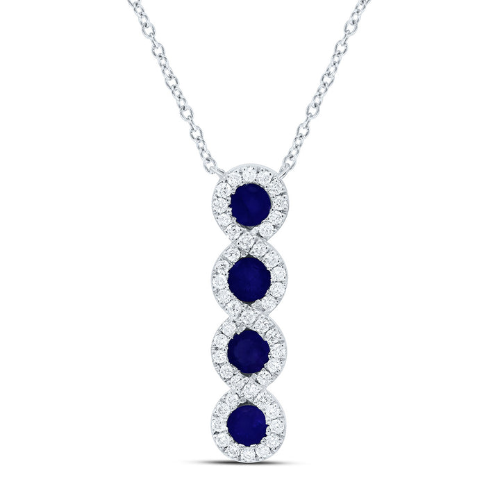 1/6CTW-NAT DIA ANA M 1/3CTW-RD-BS NAT GEM NECKLACE (18 INCH) Daisy Joyeria
