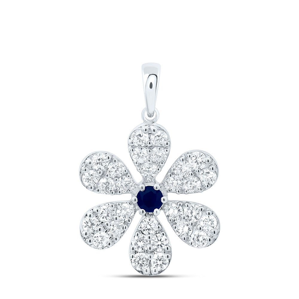 1CTW-NAT DIA ANA M 3MM-RD-BS NAT GEM FLOWER PENDANT Daisy Joyeria