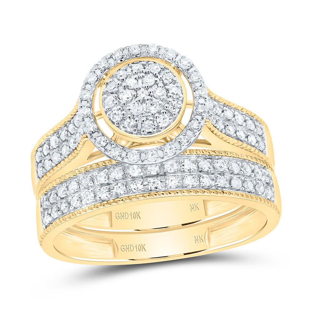 5/8CTW-NAT DIA NK FASHION ROUND TRIO SET Daisy Joyeria