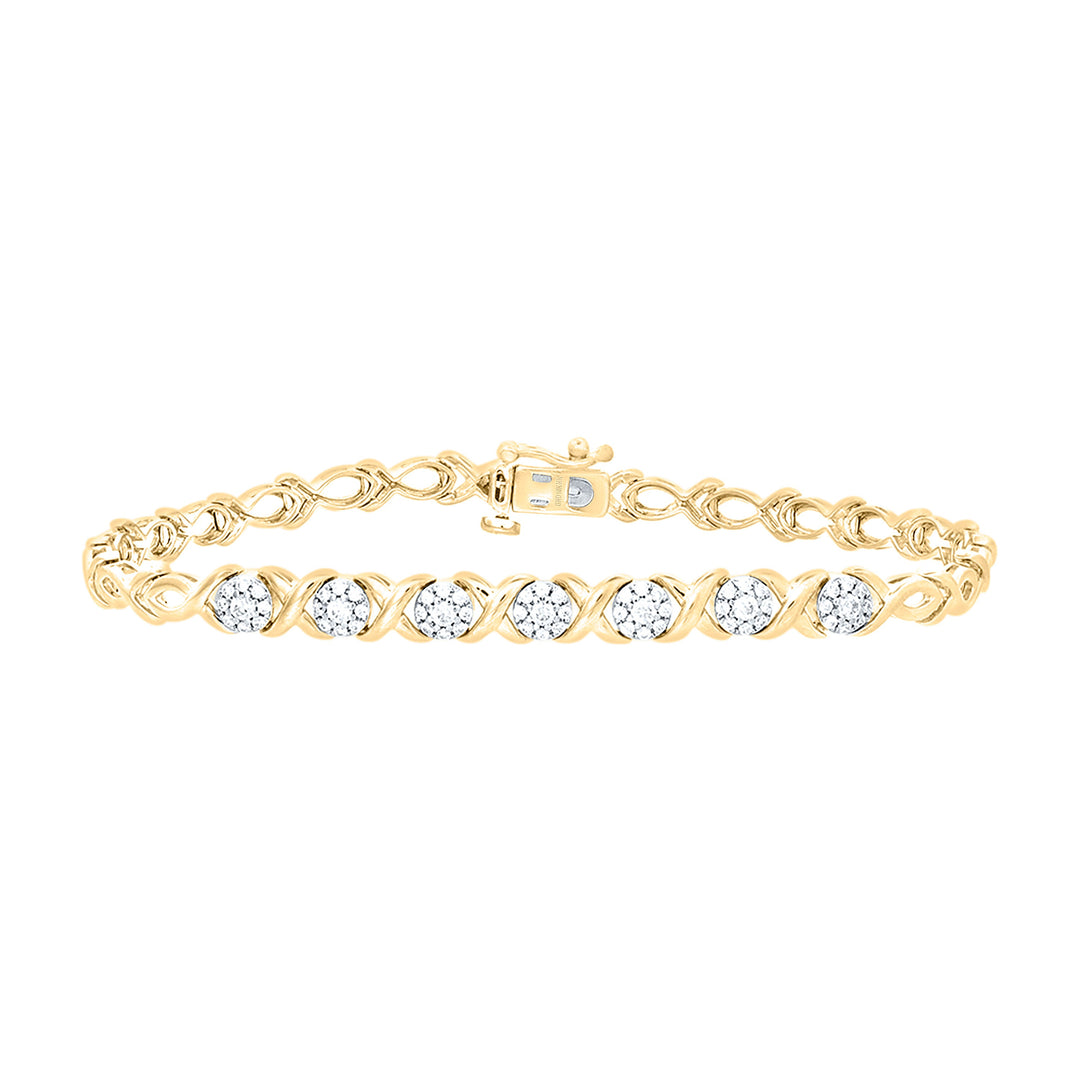 1/2CTW-NAT DIA P2 GIFT LADIES BRACELET (7 INCH) Daisy Joyeria